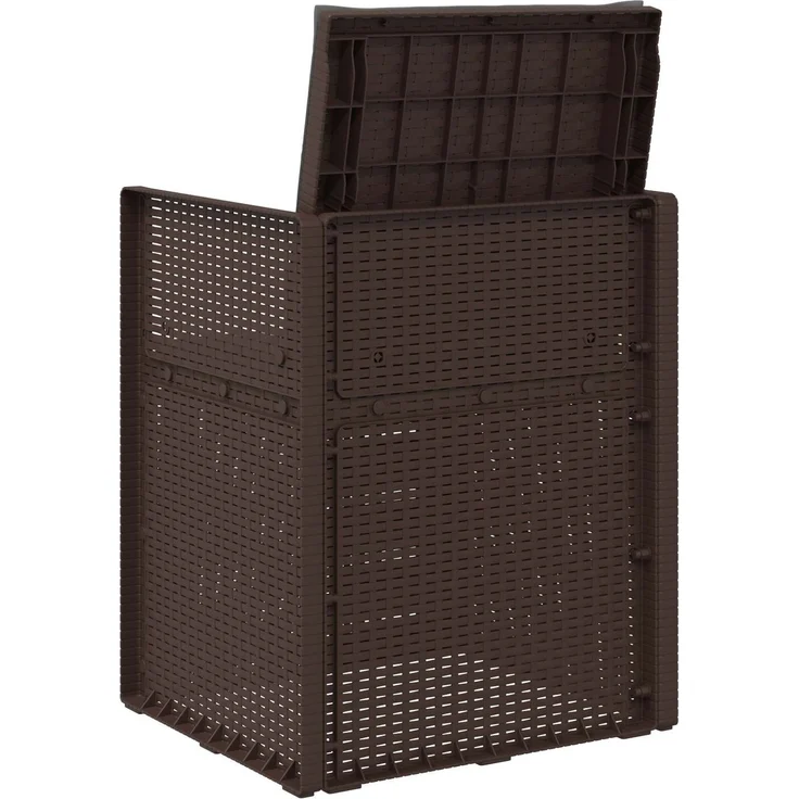 vidaXL Garten Esszimmerstühle 2 pcs Braun und Anthrazit PP 899994 – Bild 7