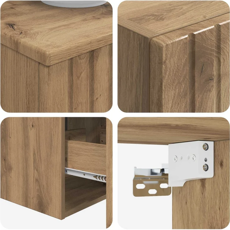 vidaXL Badezimmerschrank-Set 3 stk. Artisan-Eiche 33 x 34,5 x 160 cm 3406092 – Bild 8