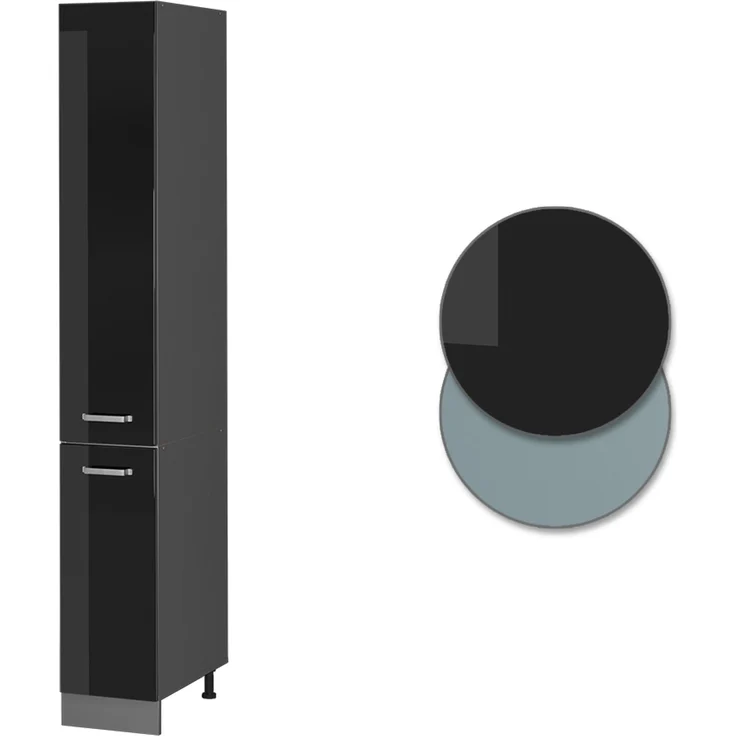 Apothekerschrank R-Line Schwarz Hochglanz 30 cm Vicco – Bild 6