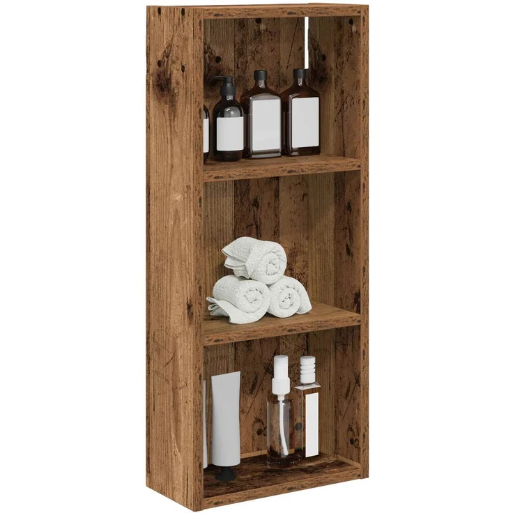 vidaXL Badezimmer-Wandschrank Altholz 30 x 14 x 70 cm Holzwerkstoff 889333 – Bild 3