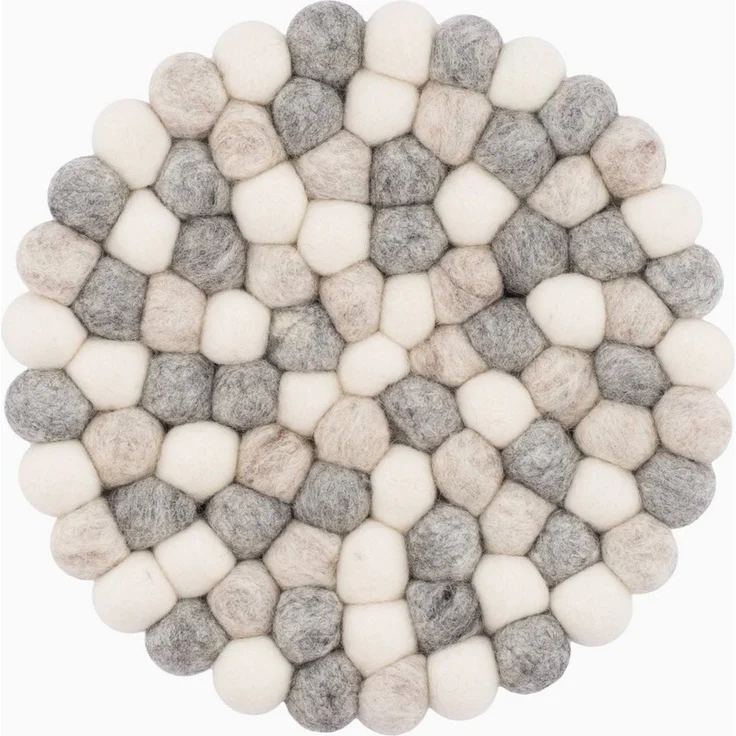 myfelt Topfuntersetzer Filzkugel Topfuntersetzer ⌀ 20 cm, Zubehör für Pfannen, Töpfe, Küchentisch, Auflaufformen, 100 % reine Schurwolle, hitzebeständig – Bild 2