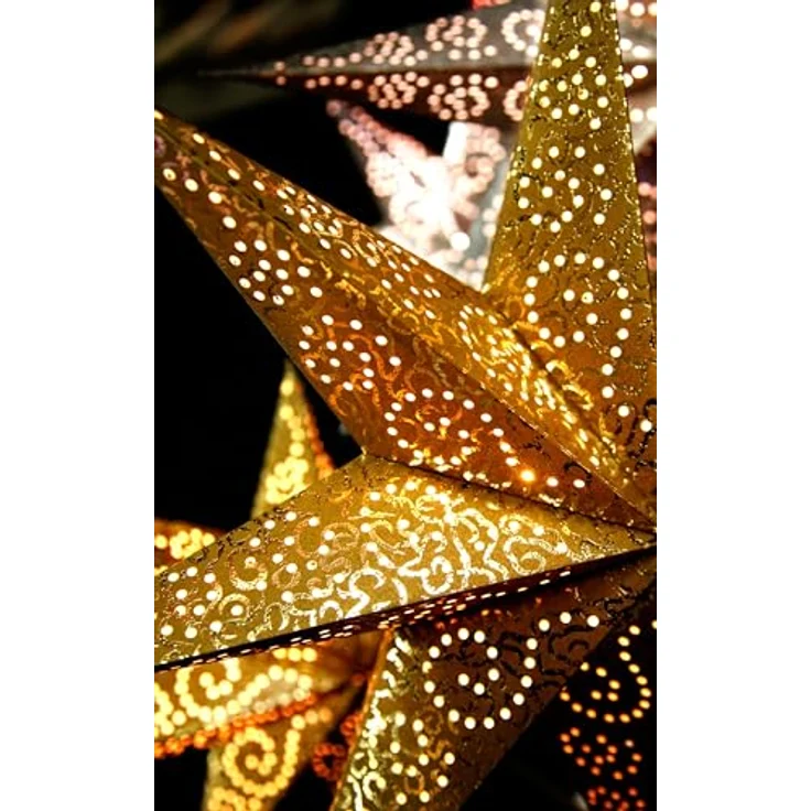 Papierstern mit Licht 'Antique' 60x60 cm,1 St. – Bild 3