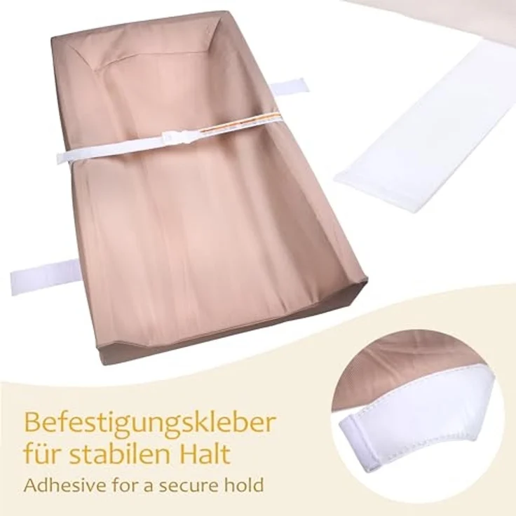 ONVAYA® Wickelauflage ǀ inklusive Sicherheitsgurt ǀ 3-Seiten-Schutzdesign ǀ einfache Reinigung ǀ wasserfeste Wickelunterlage – Bild 4