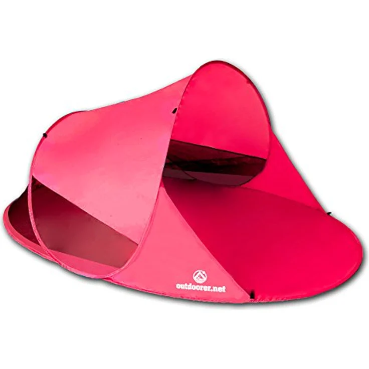 outdoorer Wurfmuschel Zack II pink - große Strandmuschel, Popup Strandzelt mit UV Schutz 60 – Bild 1