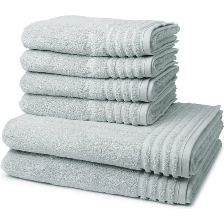 Vossen Vienna Style Supersoft 6 tlg. Frottier-Set - 4 X Handtuch (50 X 100cm), 2 X Duschtuch (67 X 140cm) - 620 g/m2 - Light grey