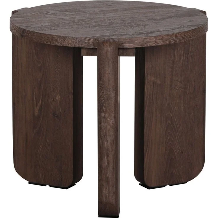 Selsey 'Preffines S' Couchtisch, Ø 50 cm, Nussbaumoptik – Bild 1