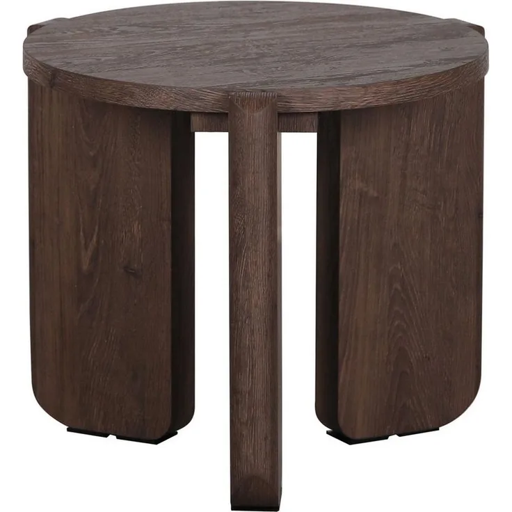 Selsey 'Preffines S' Couchtisch, Ø 50 cm, Nussbaumoptik