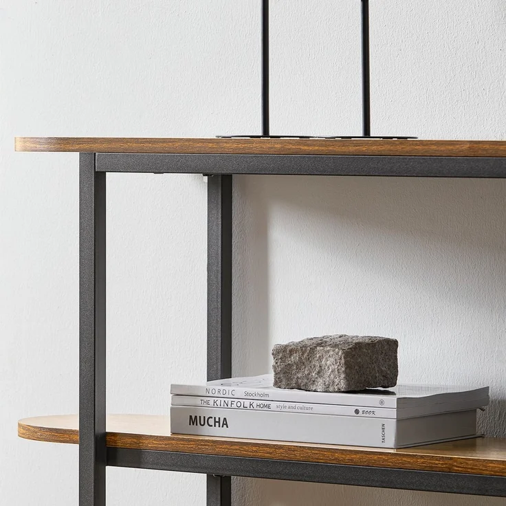 SoBuy FSB67-WS Konsolentisch Flur, Spanplatte, Melamin, Braun, 110 x 86 x 25 cm – Bild 5