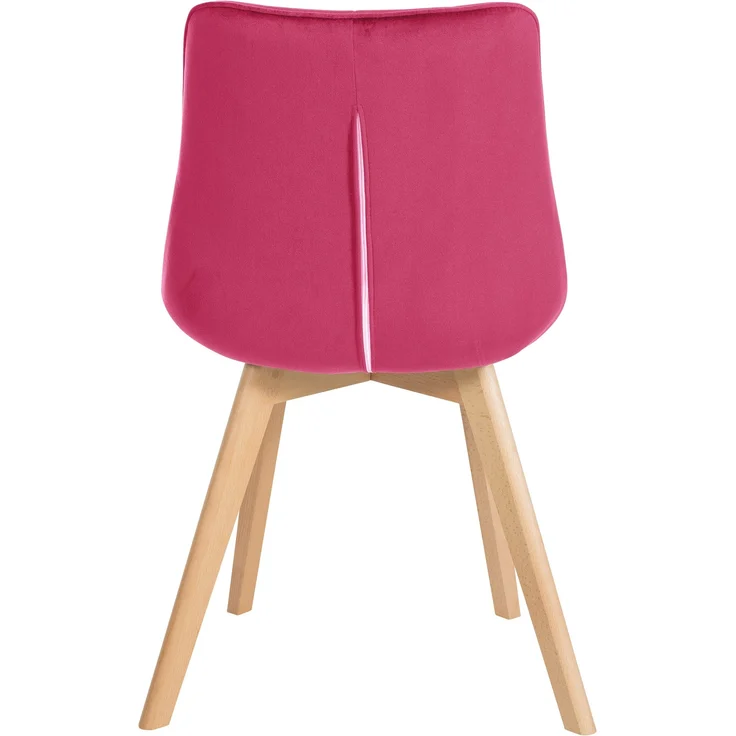 CLP 2er Set Esszimmerstühle Brook mit Samtbezug,rot – Bild 6