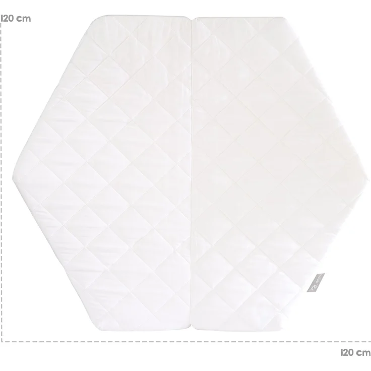 roba Laufgittermatratze - Matratze für 6-eckige Laufgitter - LxB: 112x97 cm - Weiß gesteppt – Bild 8