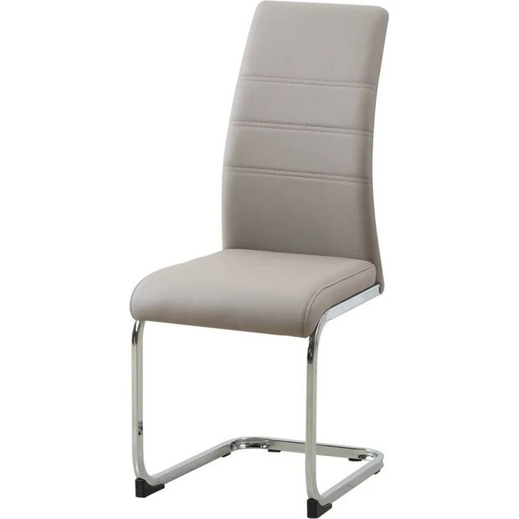HTI-Line Freischwinger Schwingstuhl 4er Set PU cappuccino SallyC (Set, 4 St), Freischwinger Esszimmerstuhl Kunstleder – Bild 2