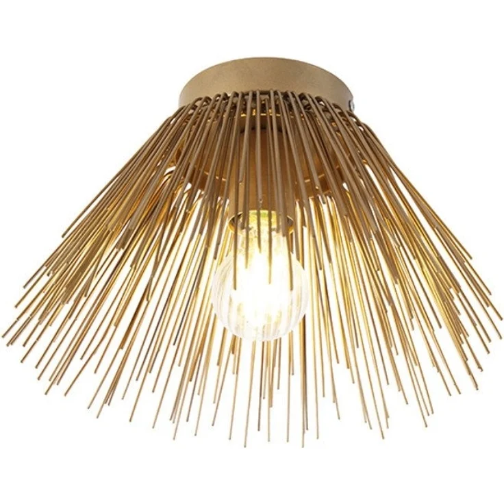 Qazqa Deckenleuchte Broom, ohne Leuchtmittel, E27, Gold/Messing, Landhaus, Stahl, 1-flammig – Bild 5