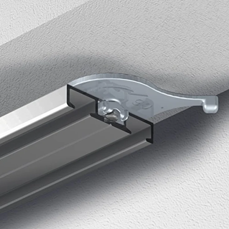 Garduna Vorhangschiene Wendeschiene, Aluminium, 1 oder 2-läufig, Aluminium – Bild 4