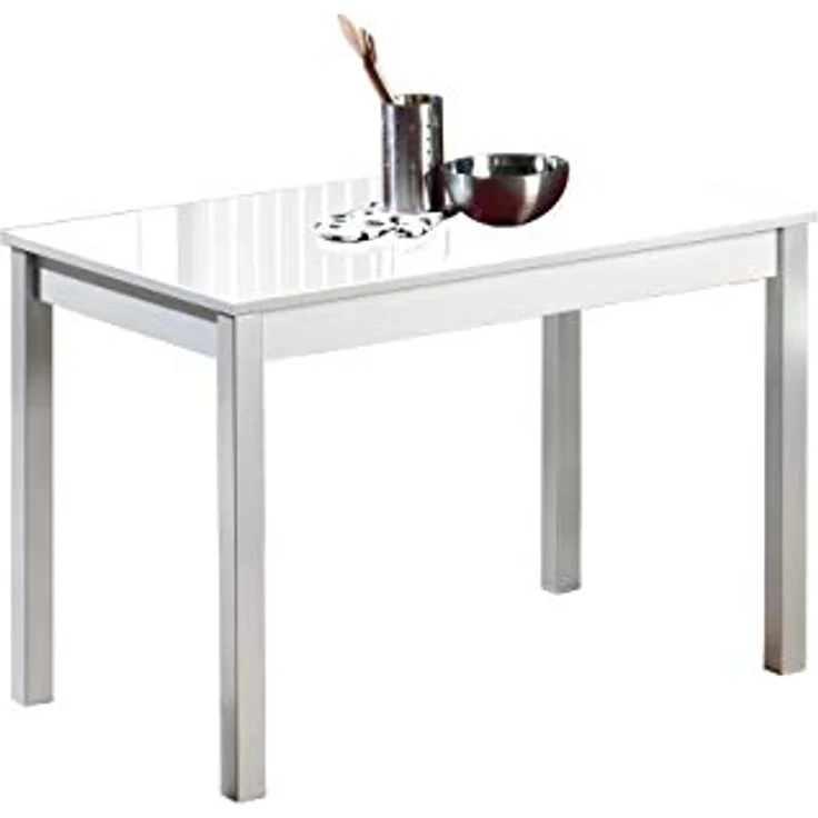 ASTIMESA Küchentisch, Metall, Weiß, 80x40 cm – Bild 2