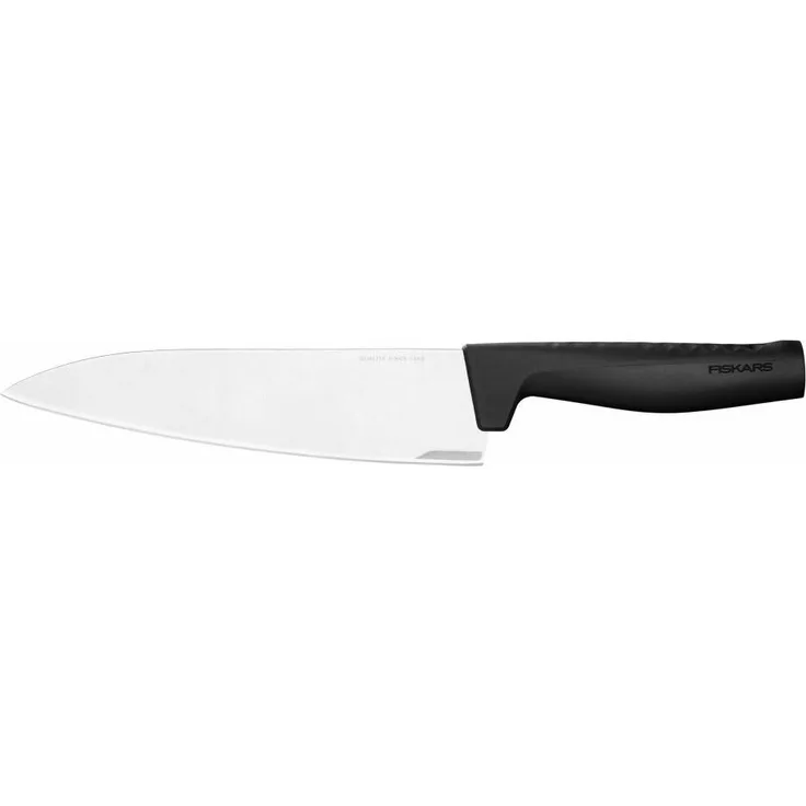 Fiskars Hard Edge Kochmesser Groß, Küchenmesser, Messer, 33 cm, Edelstahl, Kunststoff, Schwarz, 1051747
