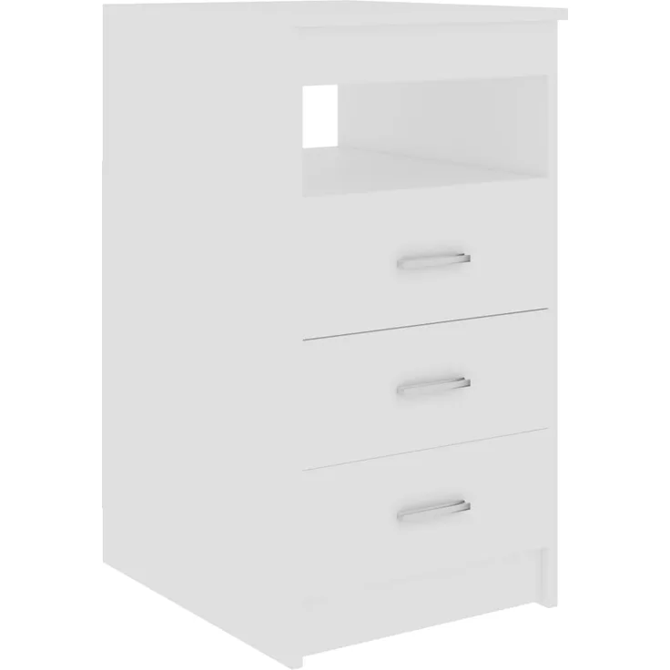 vidaXL Sideboard mit Schubladen Weiß 40x50x76 cm Holzwerkstoff 801805