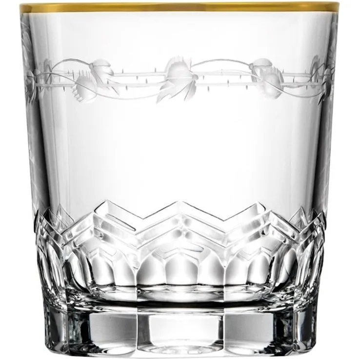 Whiskyglas Kristall Lilly Gold clear (9,3 cm)