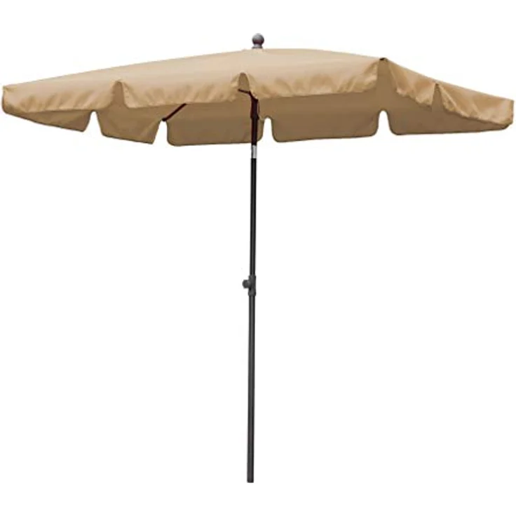 Quick Star Sonnenschirm Sonnenschirm 2x1,25m Rechteckig Sand, LxB: 125x200 cm, Abknickbar, Drehbar, Höhenverstellbar – Bild 7