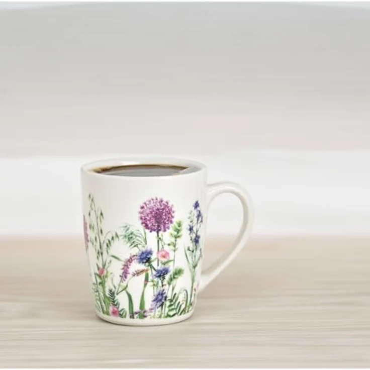 matches21 HOME & HOBBY Tasse Kaffeetassen 2er Set Blumen Bienen Frühling Sommer, 2-tlg, Porzellan, Tee Kaffee-Becher, Vintage, weiss bunt, 300 ml – Bild 3