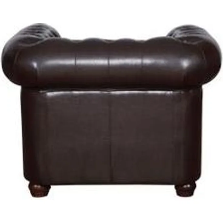 Chesterfield Sessel 1 Sitzer in Kunstleder Vintage braun