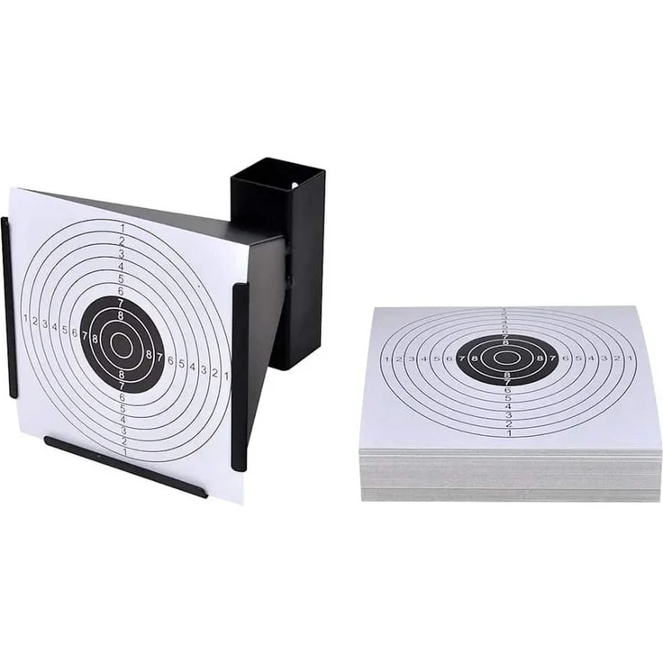 vidaXL Kugelfang 14 cm + 100 Zielscheiben aus Papier Trichter 90829 – Bild 1
