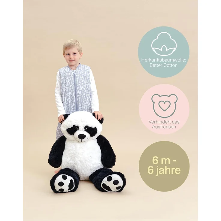 molis&co - Baby Schlafsack mit Füßen - Ideal für den Winter - Babyschlafsack mit Beinen 2,5 tog - 100% Baumwolle (Oeko-TEX 100), Premium Qualität - Blue Garden (90 cm) – Bild 5