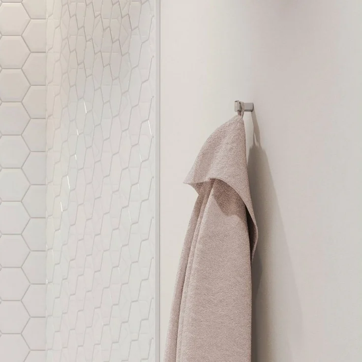 hansgrohe Handtuchhaken AddStoris, Badezimmer, (Handtuchhaken, Befestigungsmaterial, Montageanleitung), kratzfest und rostfrei – Bild 2