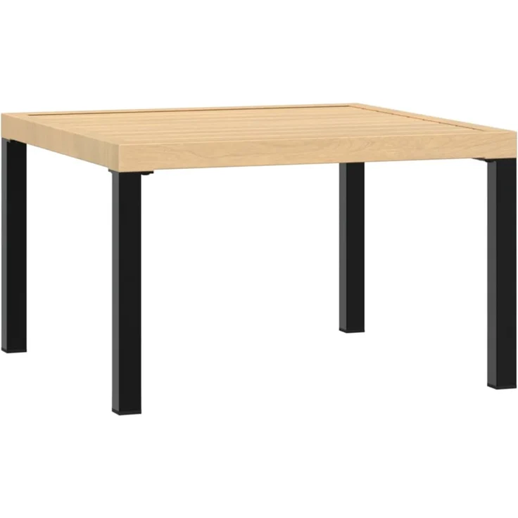 vidaXL Garten-Couchtisch Schwarz 65x65x40 cm Aluminium 4008573 – Bild 2