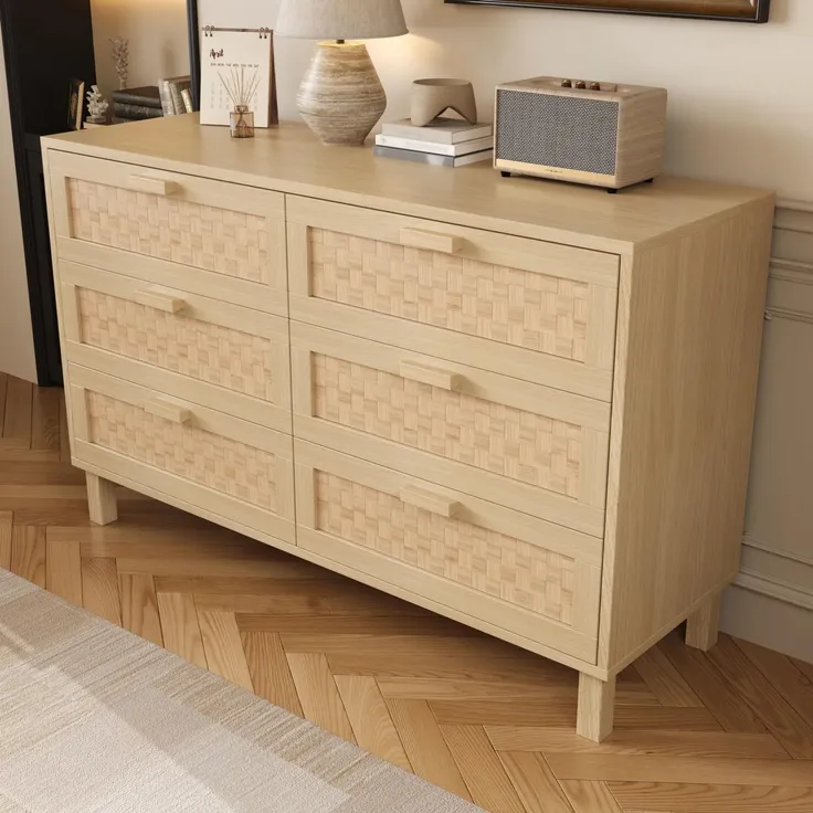 Kommode mit Schubladen, Schubkastenkommode, Sideboard, Aufbewahrungsschrank, Mehrzweckschrank, Küchenschrank – Bild 3