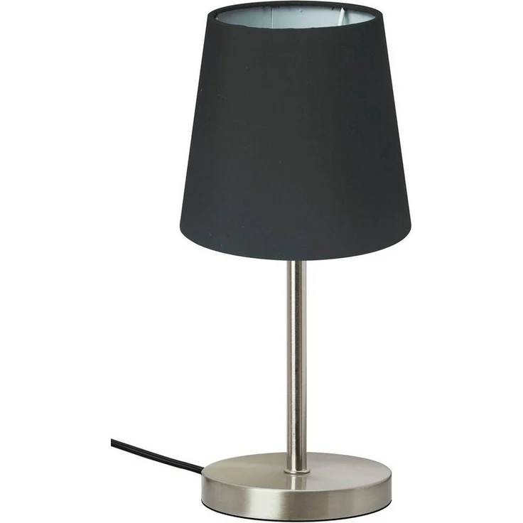 TRANGO LED Tischleuchte, 2er Pack 2017-07BL-2 LED Nachttischlampe *BLACKY* Tischleuchte mit Stoffschirm in schwarz inkl. je 1x E14 LED Leuchtmittel 3000K warmweiß, Fensterbank Leuchte, Nachttischleuchte für Schlafzimmer – Bild 2