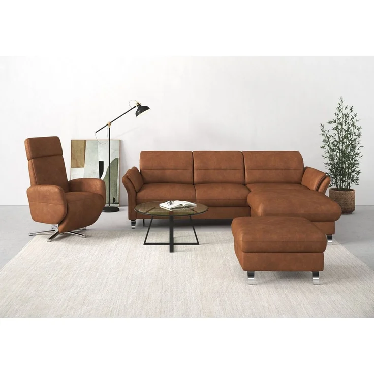 sit&more Ecksofa Grenoble L-Form mit Federkern, wahlweise mit Bettfunktion, Bettkasten, Arm- und Kopfteilverstellung – Bild 5