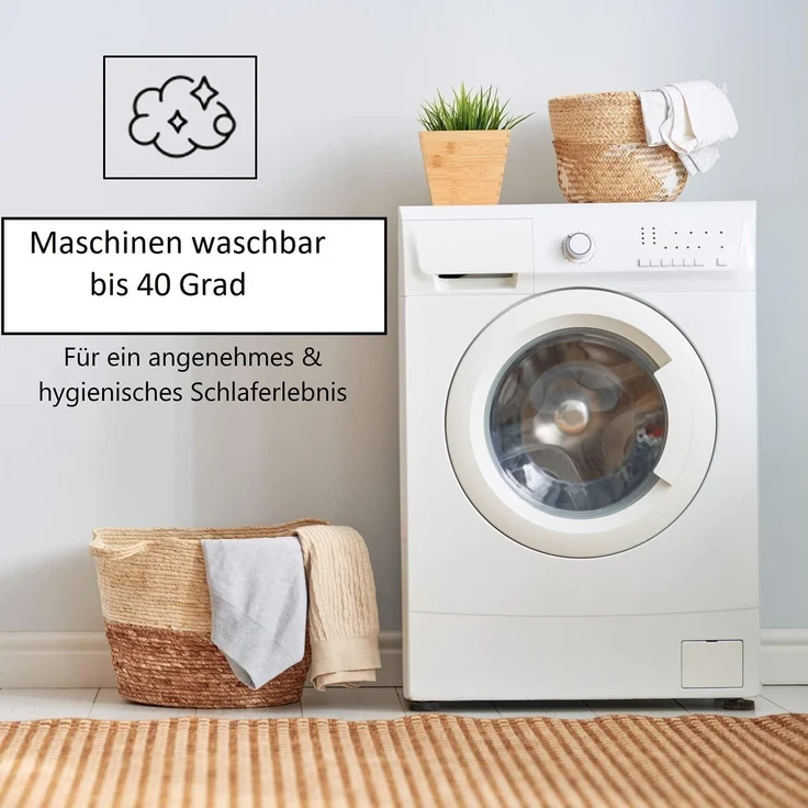 Welt der Träume Daunen Bettdecke, Füllung: 60% Daunen- / 40% Federnanteil, Füllgewicht: 1800 Gramm, Farbe: weiß, Größe: 200x200 cm, Öko-Tex Zertifiziert – Bild 6