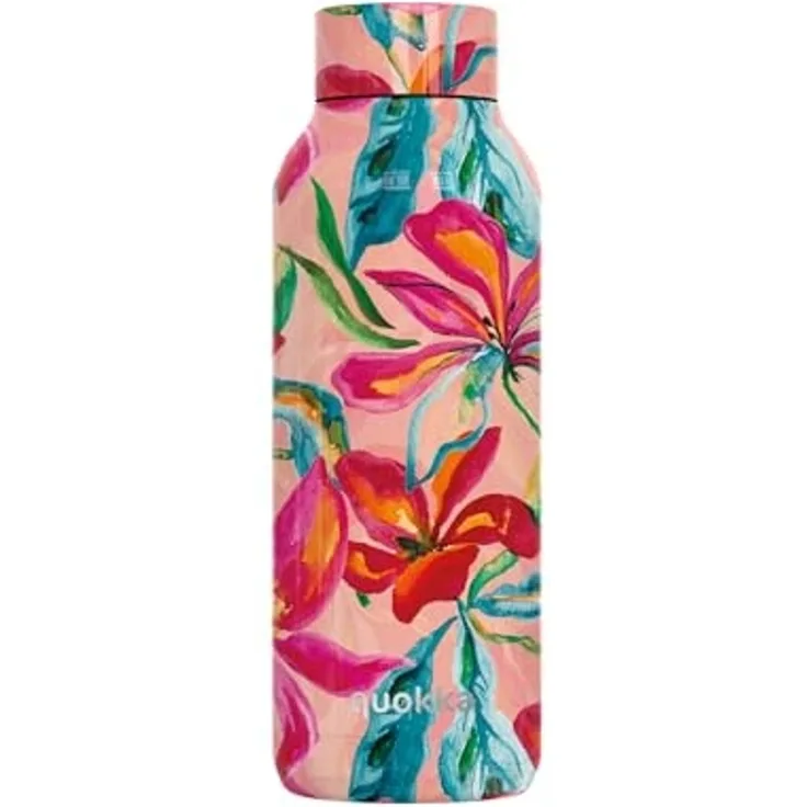Quokka Solid Trinkflasche 510 ml TROPICAL BLOOM Edelstahl Doppelwandig Heiß Kalt isoliert