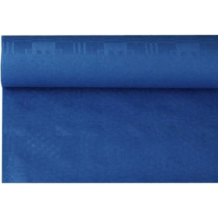 Papiertischtuch mit Damastprägung 8 m x 1,2 m dunkelblau
