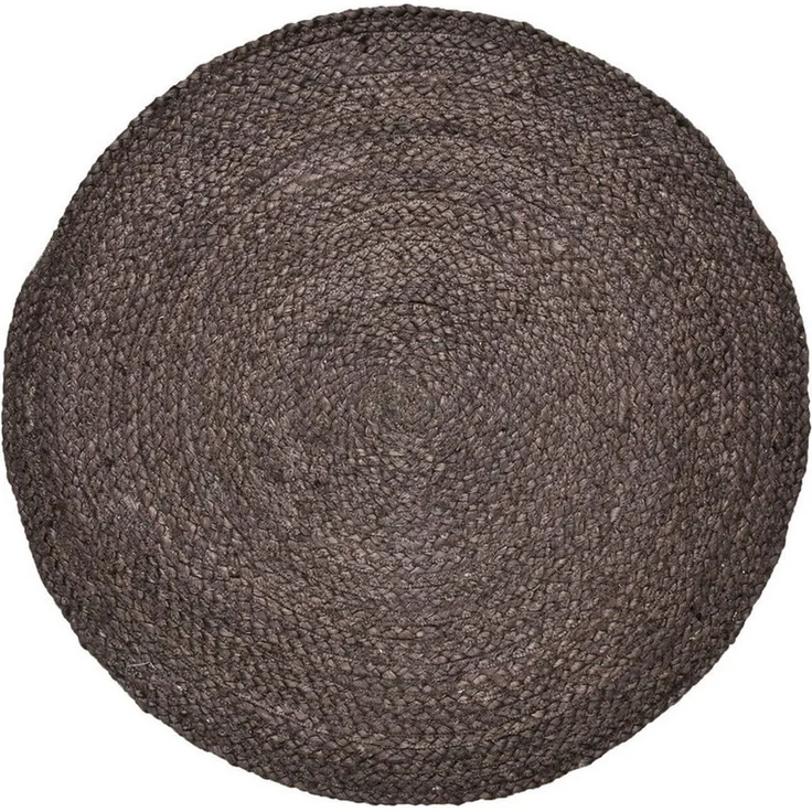 Marrakesch Orient & Mediterran Interior Teppich Ethno Boho Deko Jute Teppich Abrila Rund 80cm Braun, Handarbeit – Bild 5