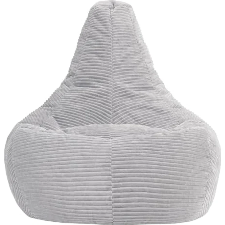 Icon Dalton XXL Sitzsack Cord, Grau, Gaming Sitzsack Erwachsene mit Füllung, Bean Bag, Cord Sessel, Lounge Sessel, Lounge Stuhl, Schlafzimmer, Wohnzimmer, Wohnzimmer Möbel – Bild 6