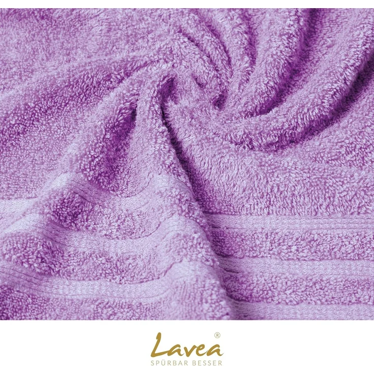 Lavea Gästehandtuch Bali, 30x50cm aus 100% Bio-Baumwolle, einzigartig weiche Gästetücher mit Aufhänger (Set, 6-St), hochwertiges und nachhaltiges Premium Gästetuch – saugstarke Faser – Bild 6