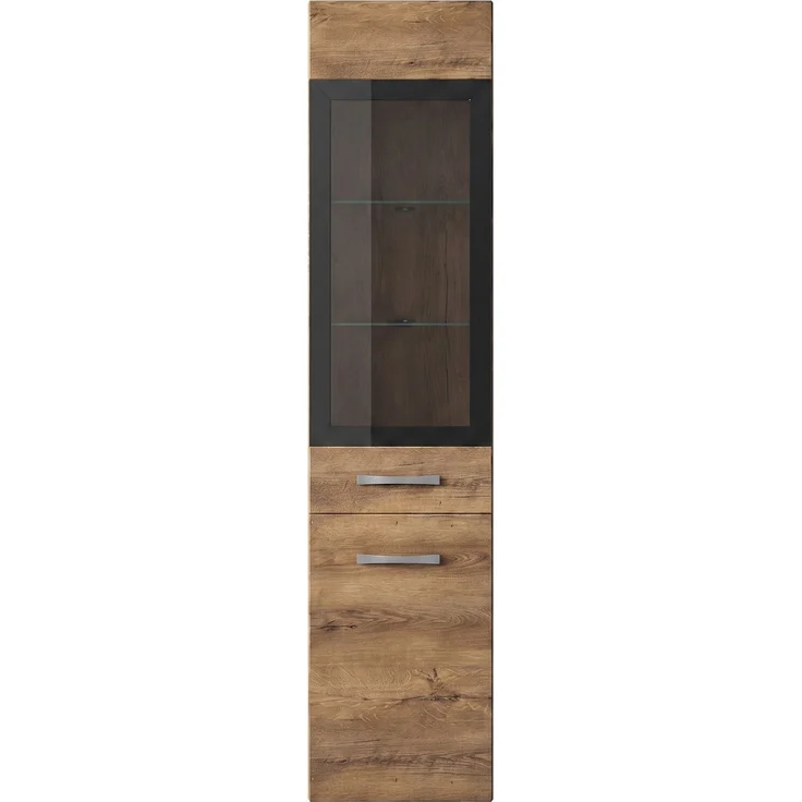 Badezimmer Schrank Rio 131 cm Braun Eiche – Regal Schrank Hochschrank Schrank Möbel Badschrank – Bild 5