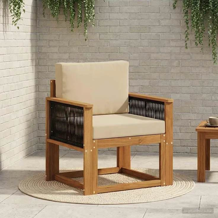 vidaXL Outdoor Mittelsofa Massivholz Akazie Natur 3438832