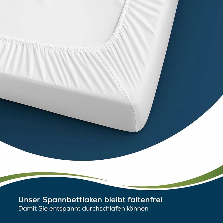 Sensalou Spannbettlaken Inkontinenz Spannbettlaken wasserdicht - Spannbetttuch weiß Höhe 25 cm, (2 Stück), waschbar – Bild 7