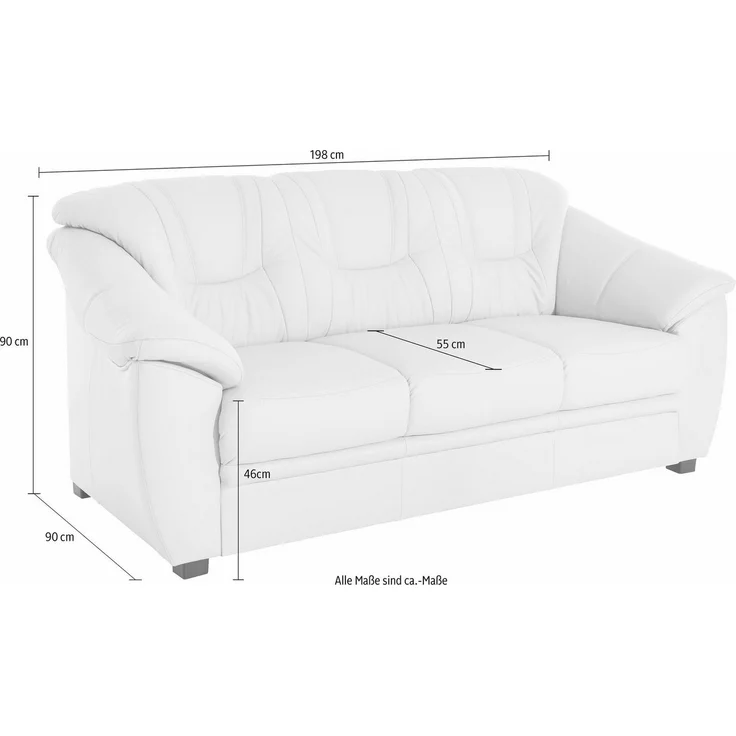 sit&more 3-Sitzer Savona, inklusive Federkern – Bild 3