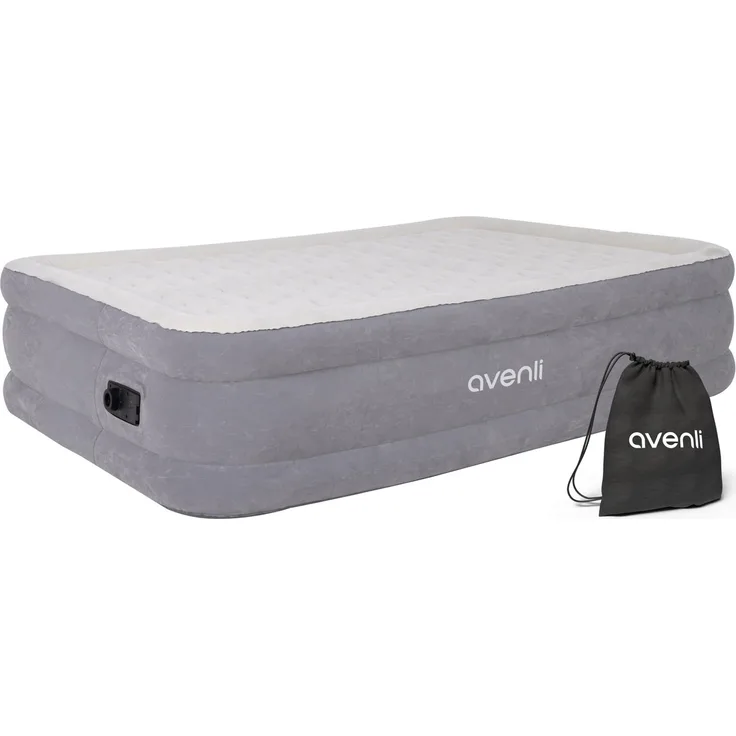 Avenli selbstaufblasende Luftmatratze / Luftbett 203 x 152 x 46 cm mit eingebauter Pumpe