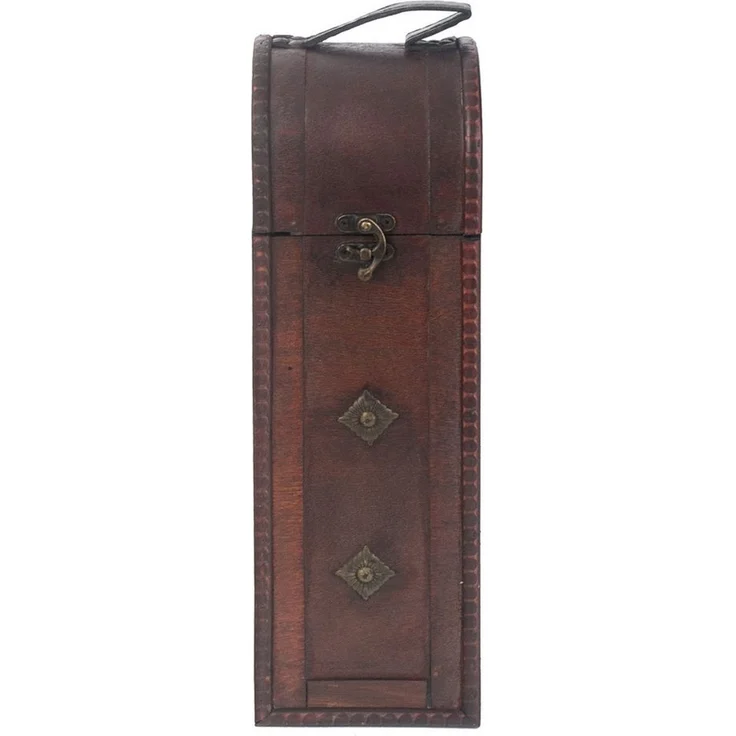 HMF Geschenkbox Vintage Weinbox, Geschenkkiste für besondere Anlässe, Deko Geschenk aus Holz für 1 Weinflasche, Hochformat, Italien – Bild 4