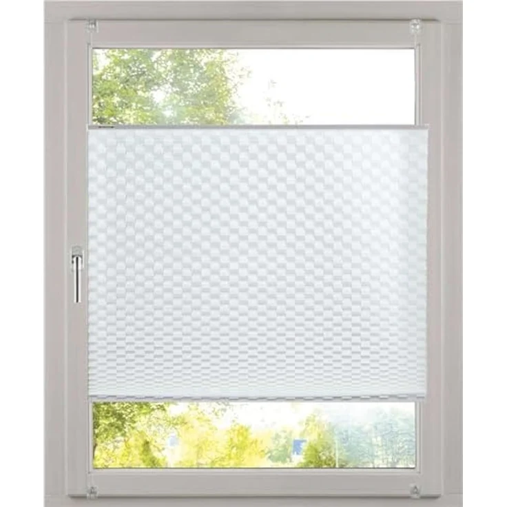 K-home Klemmfix Plissee 3D-Effekt Weiß 65x130 cm – Bild 1