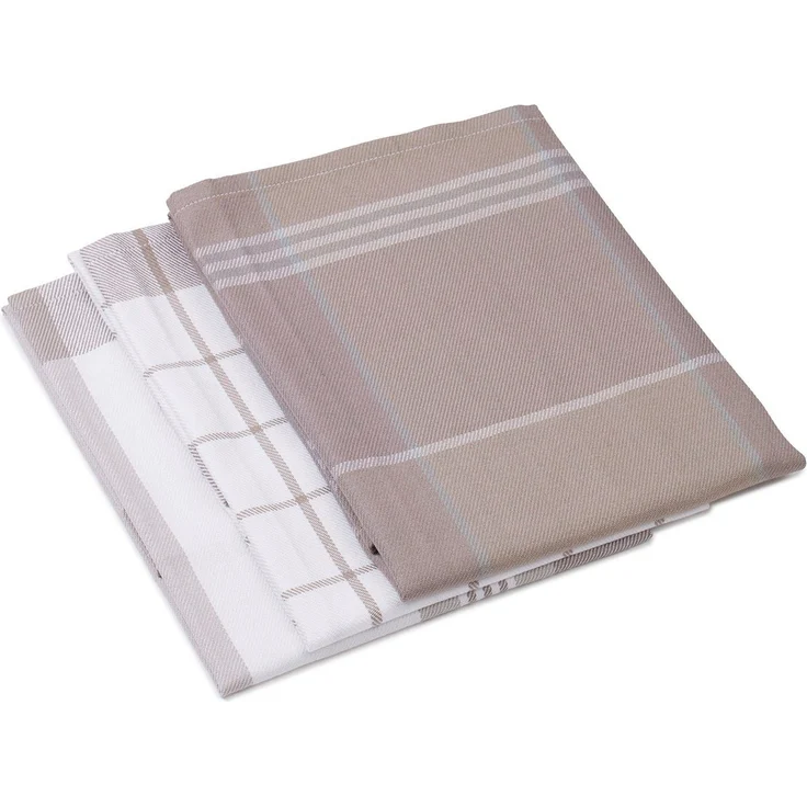 Gözze Geschirrtuch Geschirrtücher, Des. 60058, (Set, 3-tlg), Maß: 50 x 70 cm, Set: 2x kariert und 1x gestreift – Bild 2