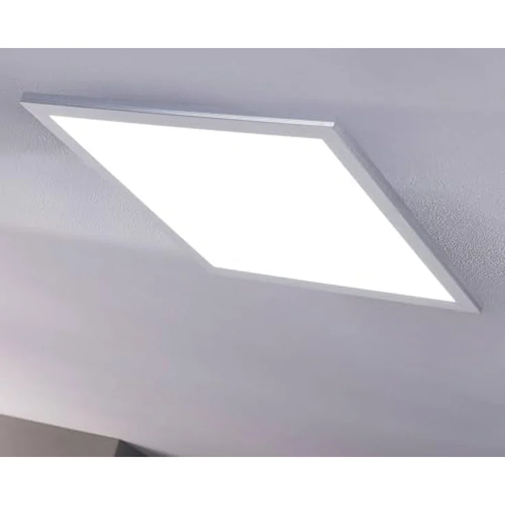 Lindby LED Panel Livel, dimmbar, LED-Lampen, warmweiß, Modern, PMMA, Aluminium, weiß, silber, 1 flammig, inkl. – Bild 5