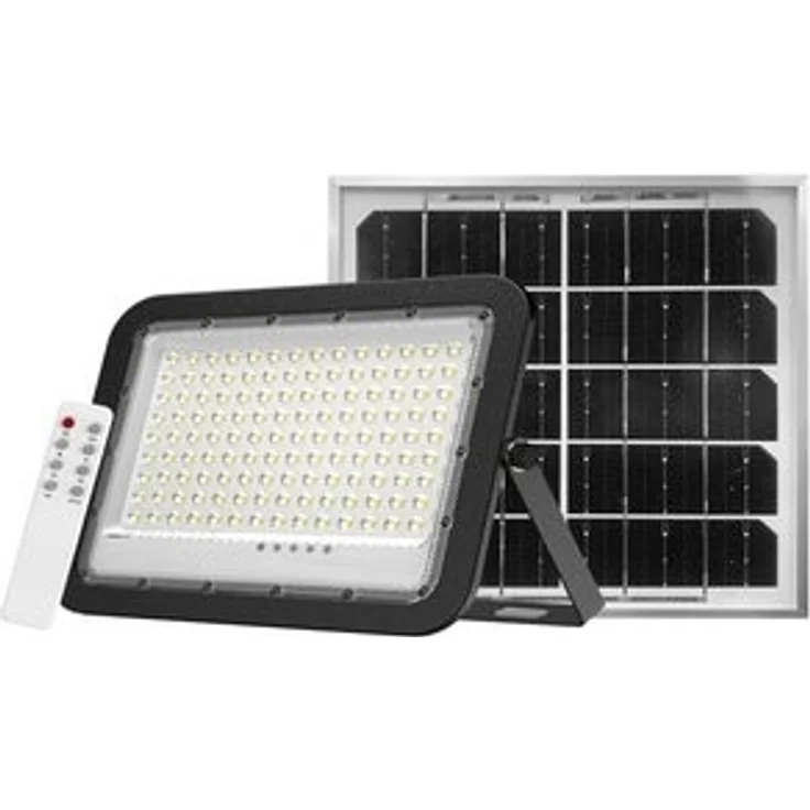 ENOVALITE LED Solarleuchte Solarstrahler PRO, LED-Fluter, 30 W PV, 3800 lm, 6500K, IP65, LED fest integriert, Tageslichtweiß, kaltweiß, steuerbar mit Fernbedienung, Solarfluter mit Akku – Bild 6