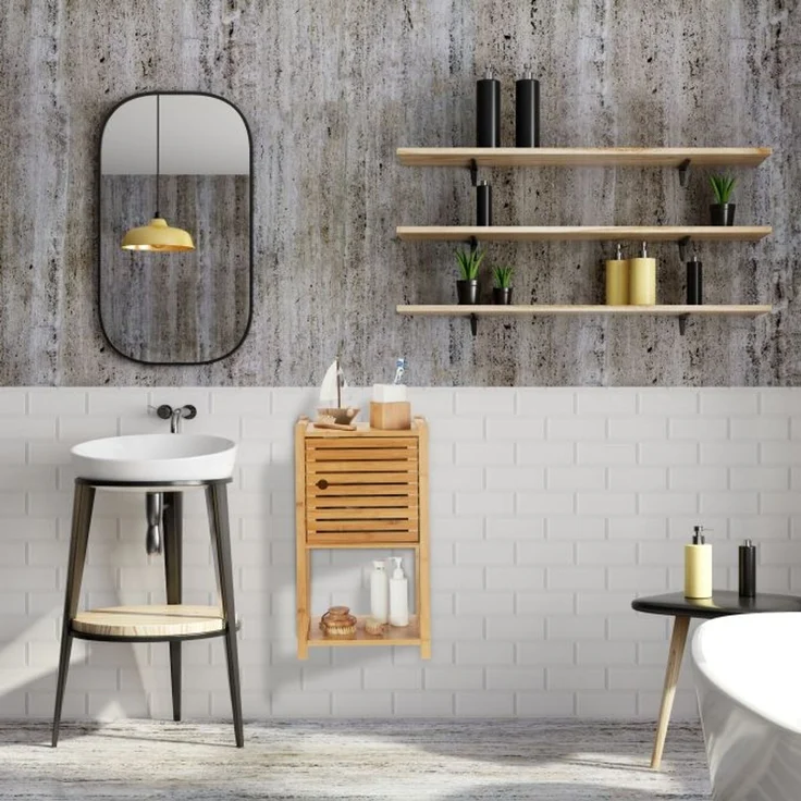 Relaxdays Badregal Bambus mit 3 Ebenen – Bild 5