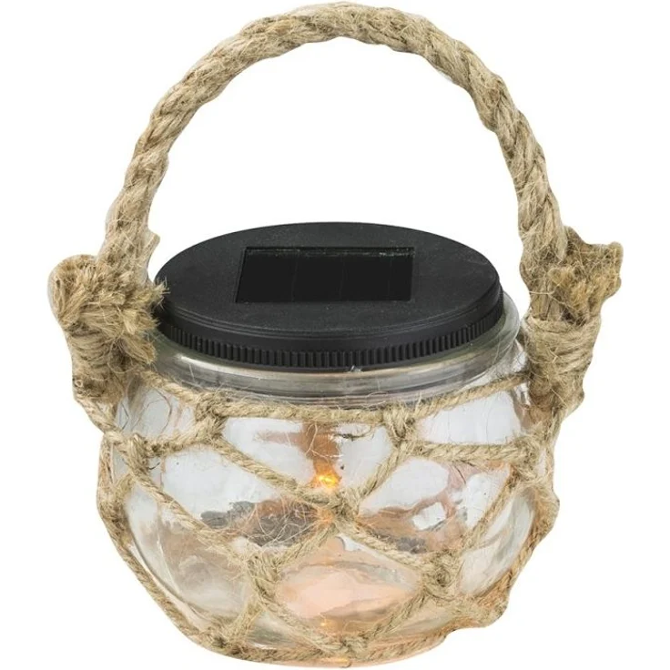 Solarleuchten Garten 2er Set Glas Hängelampe Solarlampe Außen Außenleuchte Solar – Bild 3