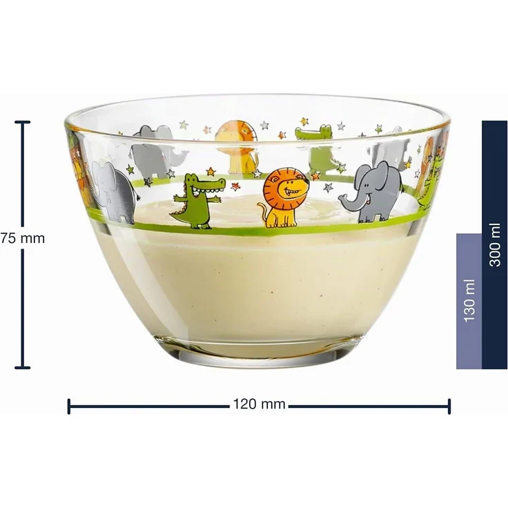 Leonardo Bambini Schale 12cm Glas Löwe/Elefant/Krokodil – Bild 3